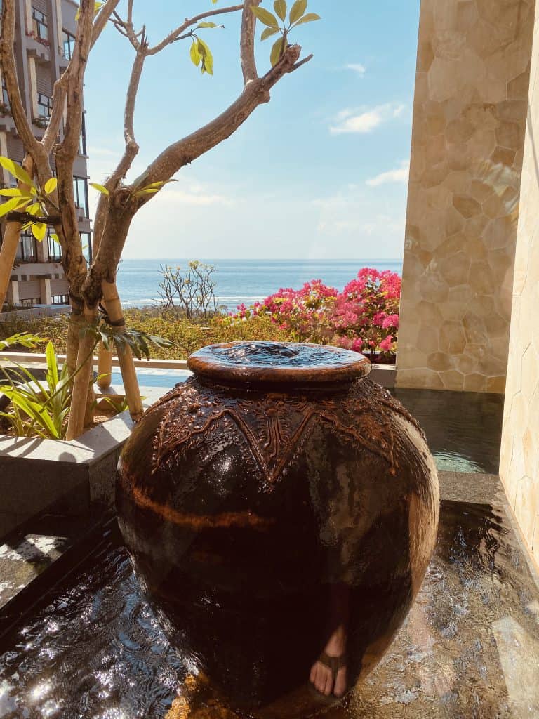 View to the beach from the hall in the room