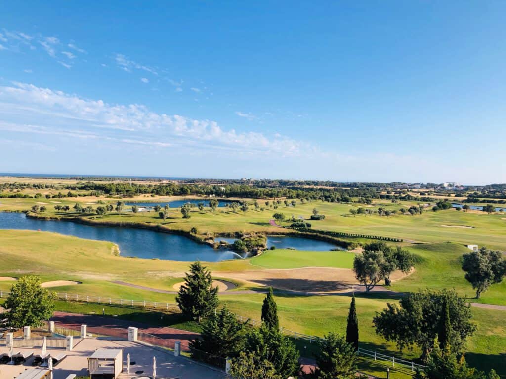 View of the golf course from the room.