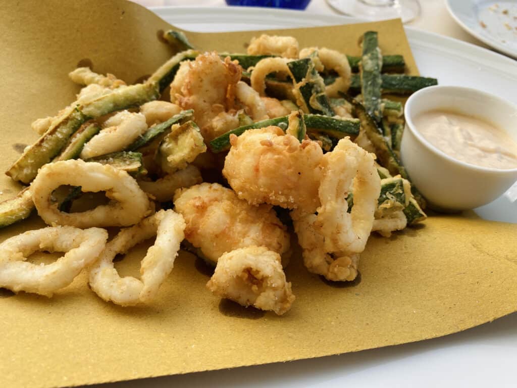 Scampi in tempura