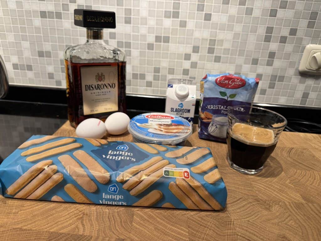 Ingrediënten Tiramisu