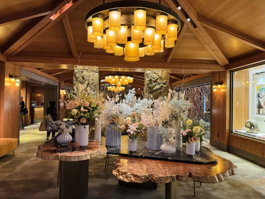 A hall filled with flowers when you enter