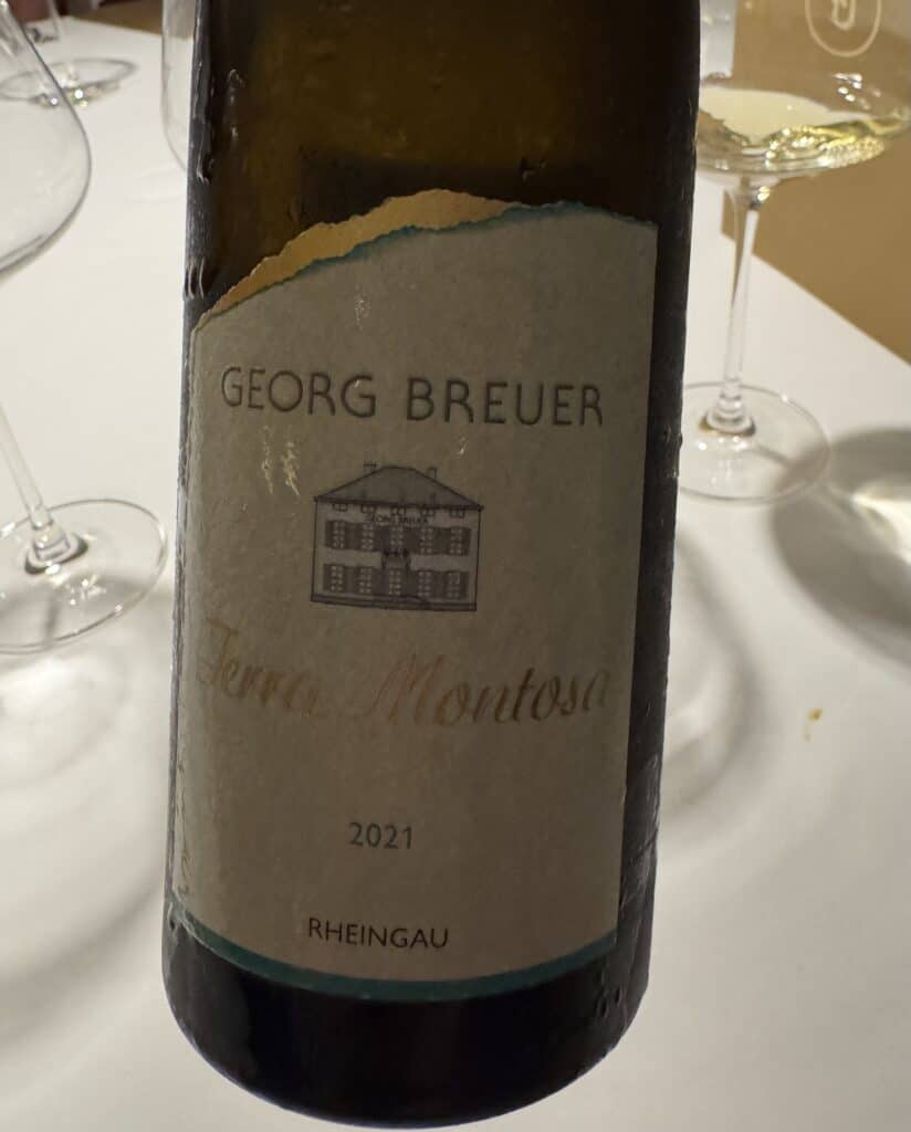Bottle of Georg Breuer Terra Montosa 2021 Riesling from the Rheingau, served at R-Haan.