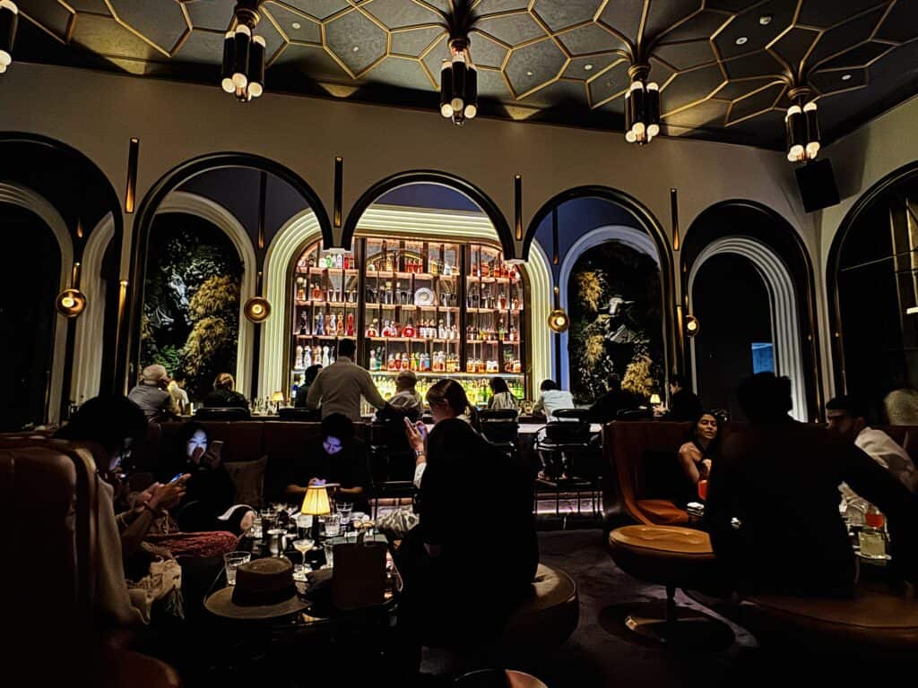Luxurious interior of BKK Social Club in Four Seasons Bangkok
