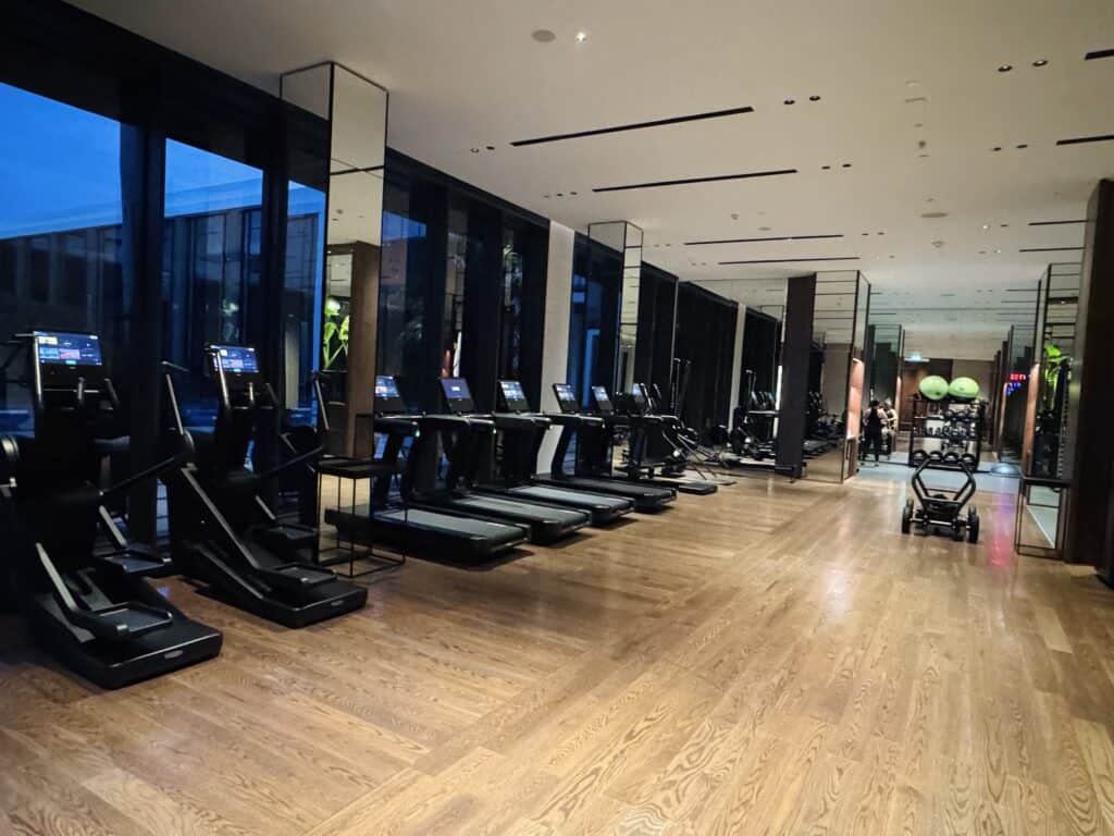 Luxury fitness center at Four Seasons Hotel Bangkok